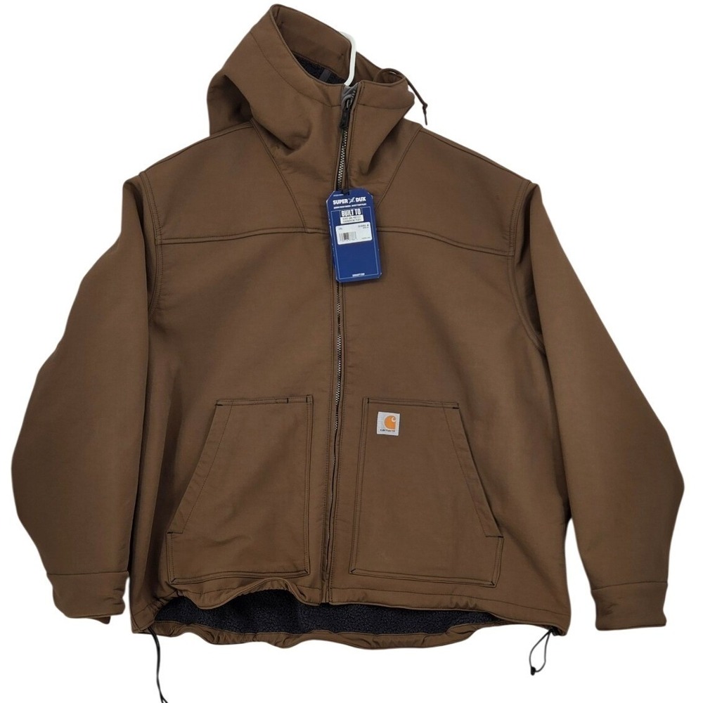 Carhartt‎ Super Dux Jacket Mens 2XL Brown NEW Relaxed Fit Sherpa Lined